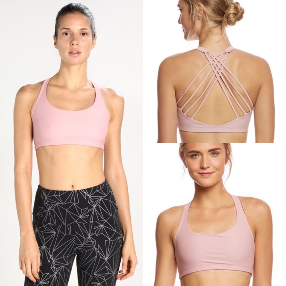 ✨HP✨ Onzie Chic Strappy Sport Bra Top Pink XS